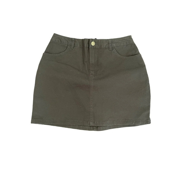 Forever 21 Jr Womens Mini Skirt Sz S Pockets Zip Preppy School College - Picture 1 of 8